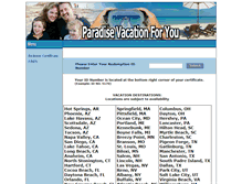 Tablet Screenshot of paradisevacationforyou.com